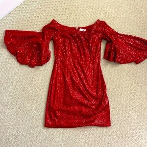 Could be a Valentine in this stunning red sequined dress. Boston Proper size 8